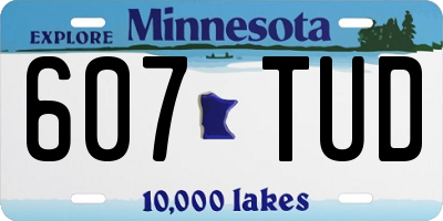 MN license plate 607TUD