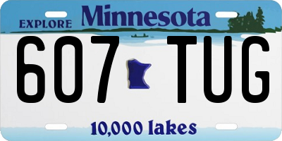 MN license plate 607TUG