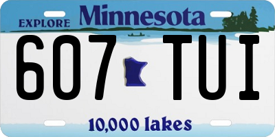 MN license plate 607TUI