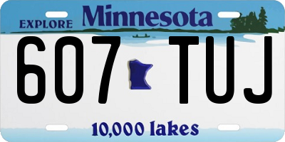 MN license plate 607TUJ