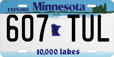 MN license plate 607TUL