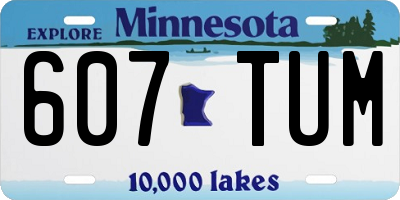 MN license plate 607TUM