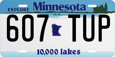 MN license plate 607TUP