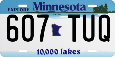 MN license plate 607TUQ