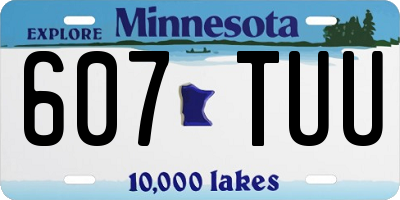 MN license plate 607TUU