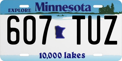 MN license plate 607TUZ