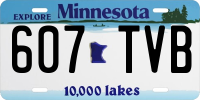 MN license plate 607TVB