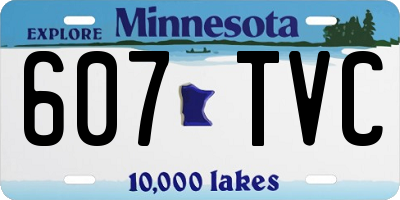 MN license plate 607TVC
