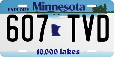 MN license plate 607TVD