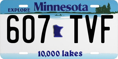 MN license plate 607TVF