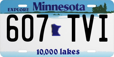 MN license plate 607TVI