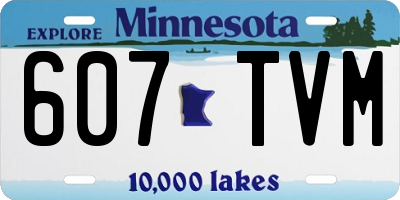 MN license plate 607TVM