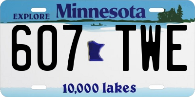 MN license plate 607TWE