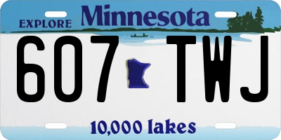 MN license plate 607TWJ