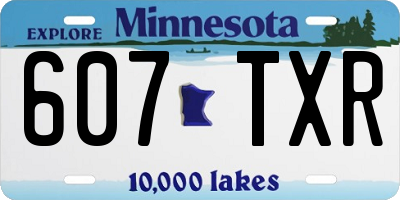 MN license plate 607TXR