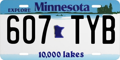MN license plate 607TYB
