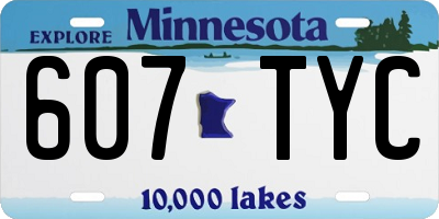 MN license plate 607TYC
