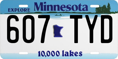 MN license plate 607TYD