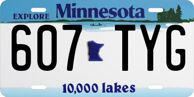 MN license plate 607TYG