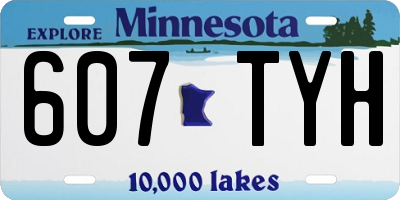 MN license plate 607TYH