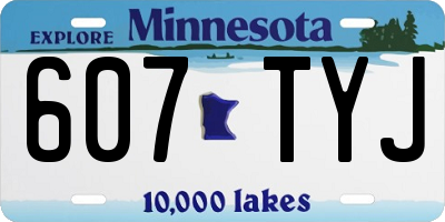 MN license plate 607TYJ