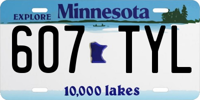 MN license plate 607TYL