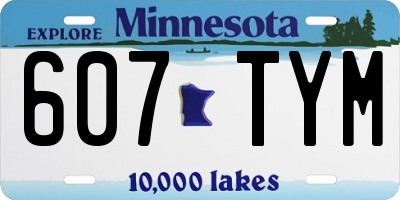 MN license plate 607TYM