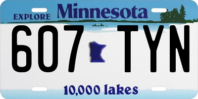 MN license plate 607TYN
