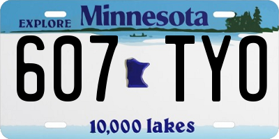 MN license plate 607TYO