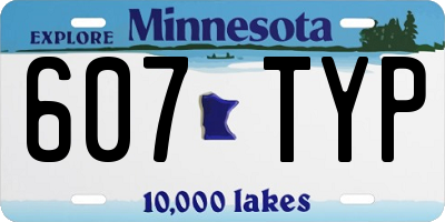 MN license plate 607TYP