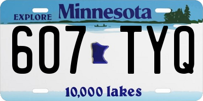 MN license plate 607TYQ