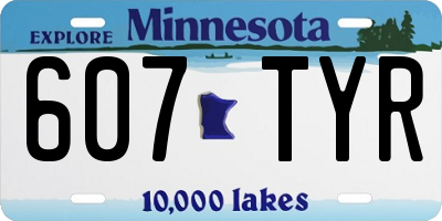 MN license plate 607TYR
