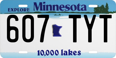 MN license plate 607TYT