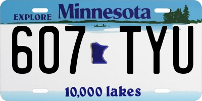 MN license plate 607TYU