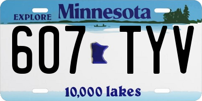 MN license plate 607TYV