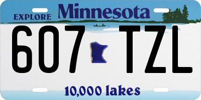 MN license plate 607TZL