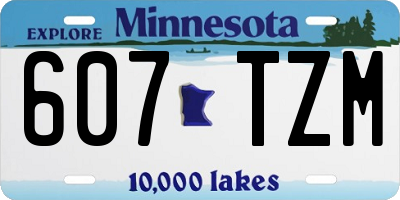 MN license plate 607TZM