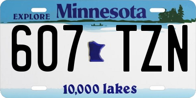 MN license plate 607TZN
