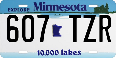 MN license plate 607TZR
