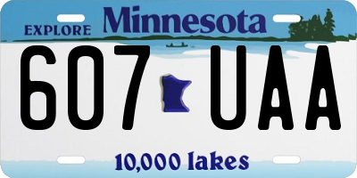 MN license plate 607UAA