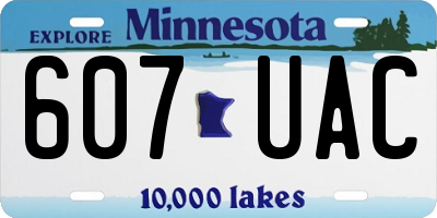 MN license plate 607UAC
