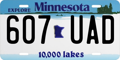 MN license plate 607UAD