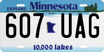 MN license plate 607UAG