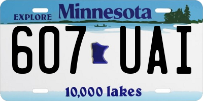 MN license plate 607UAI