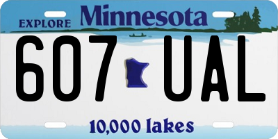MN license plate 607UAL