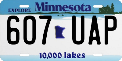 MN license plate 607UAP
