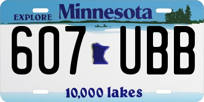 MN license plate 607UBB