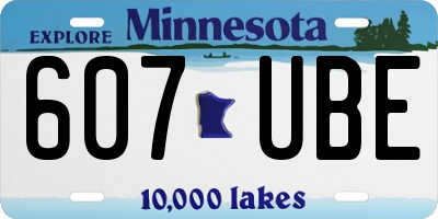 MN license plate 607UBE