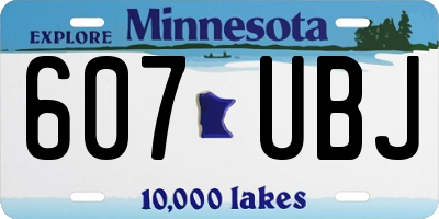 MN license plate 607UBJ