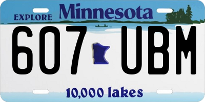 MN license plate 607UBM